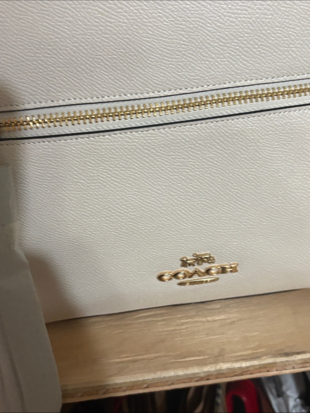 Coach Ivory Pebbled Leather Mini Backpack with Gold Hardware - Picture 3 of 6